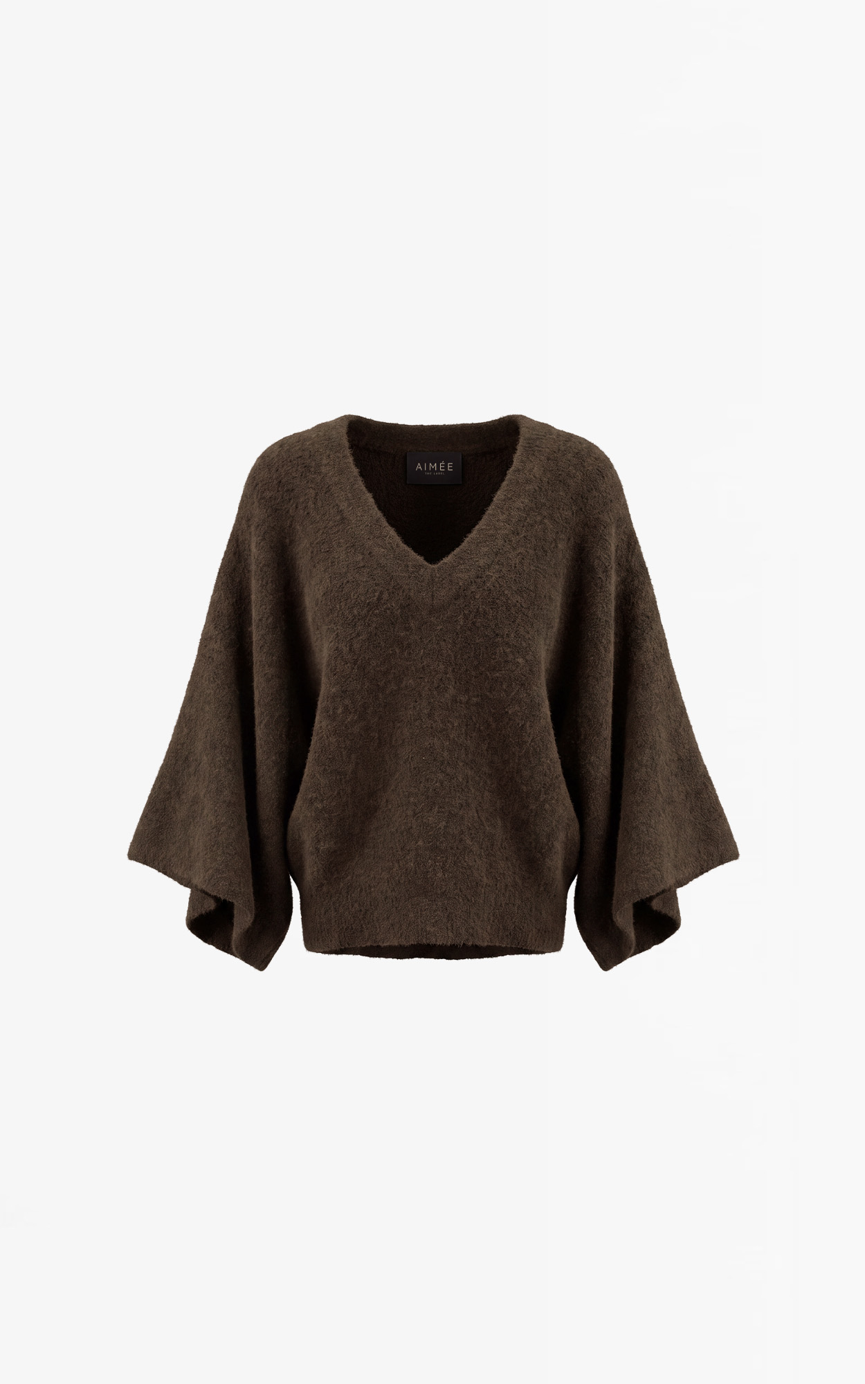 995-209-5938 Clippo W6 Knitted Sweater - Brown/Marine Melange - Afbeelding 1