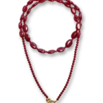 Funky Burgundy long necklace