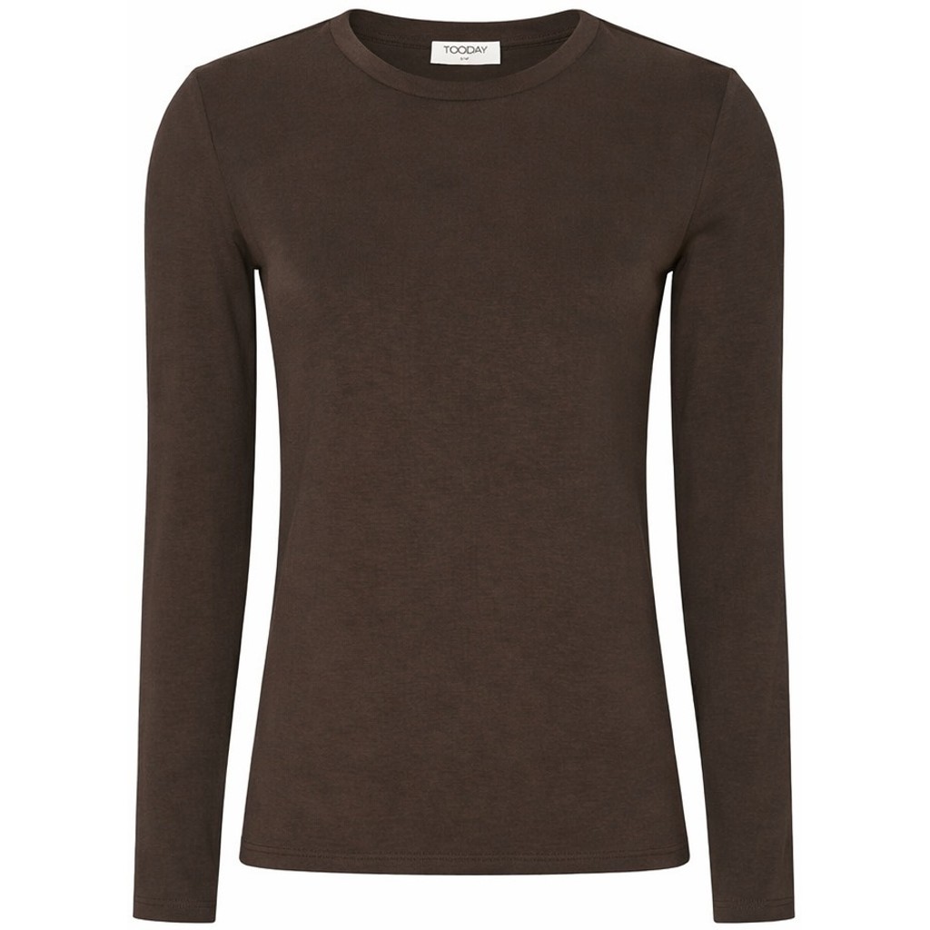 TD126-140_223_1 TDPenelope LS T-Shirt - Bitter Chocolate - Afbeelding 1