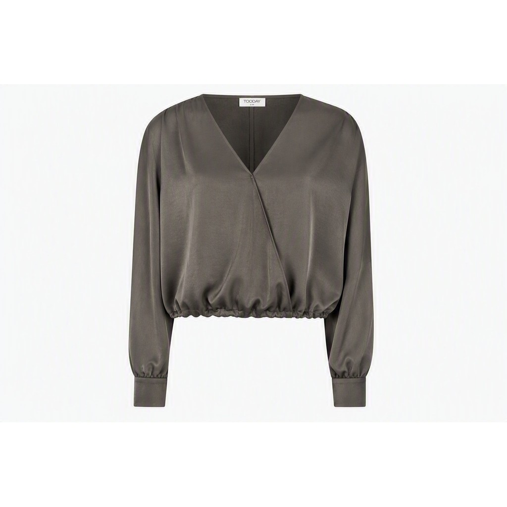 TD326-101_401_4 TDAya LS V-Neck Top - Stone Brown - Afbeelding 1