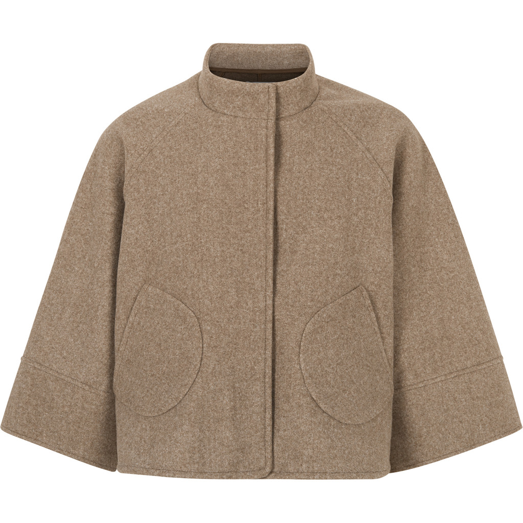 TD326-137_401_4 TDDream Cape Jacket - Stone Brown - Afbeelding 1