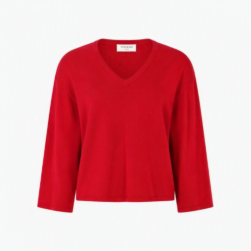 TD326-145_050_4 TDCenna 7/8 V-Neck - Red - Afbeelding 1
