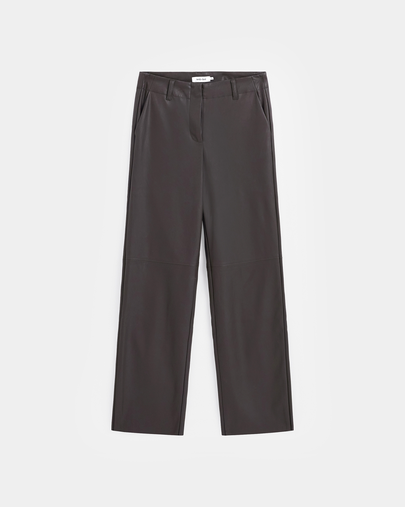 111P003_202_1000_827 Naomi Faux Leather Pants - Choco - Afbeelding 1