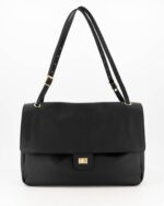 Chiavari Leather Bag - Black
