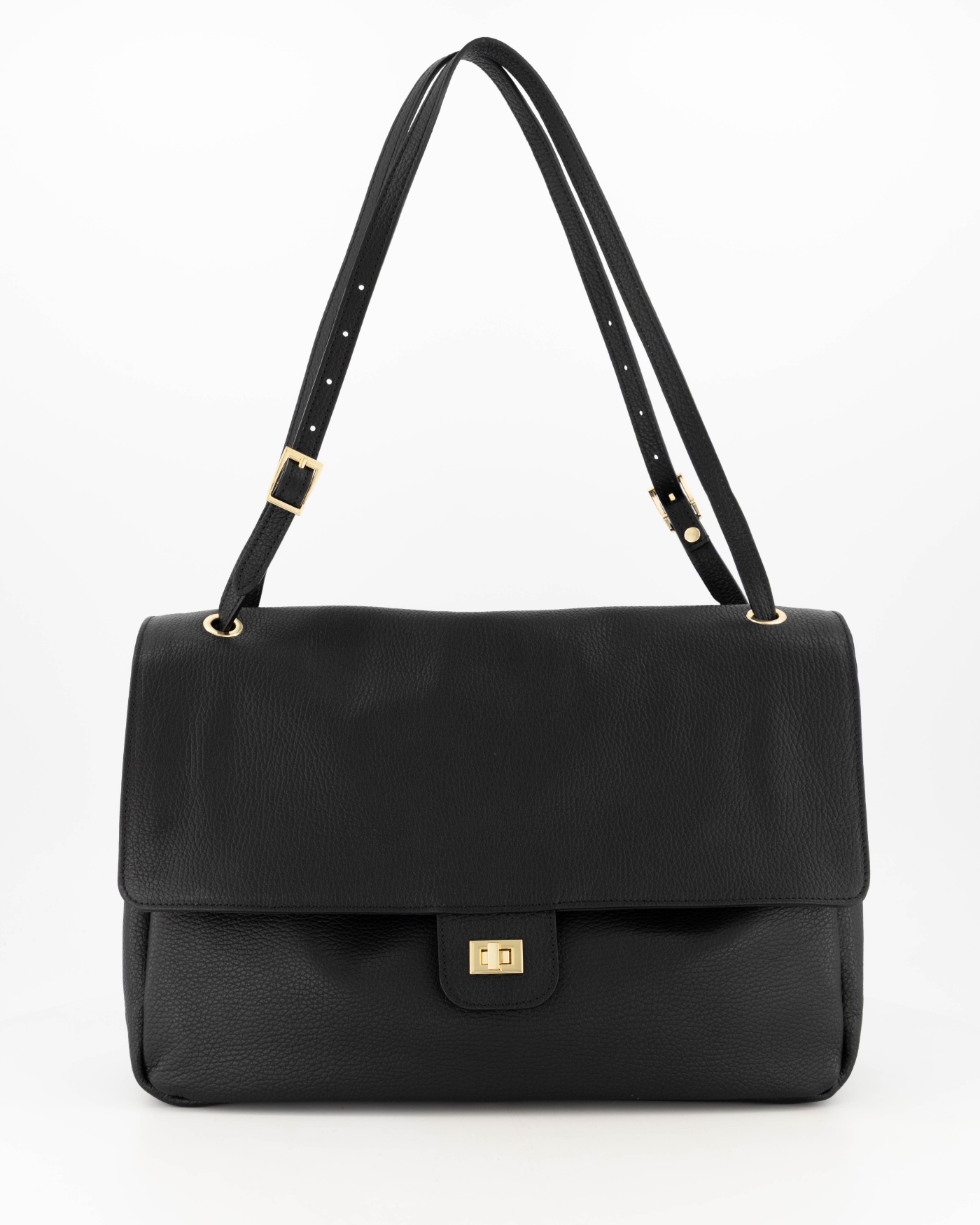 13406-94-28278 Chiavari Leather Bag - Black - Afbeelding 1
