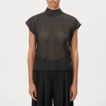 Alaria Mesh Stone Top - Black - Afbeelding 3