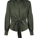 Naja Satin Shirt - Deep Green