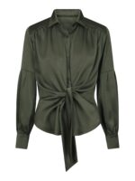 Naja Satin Shirt - Deep Green