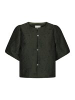 Aisa Brocade Blouse - Dark Green