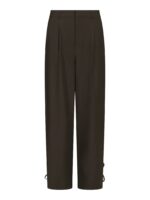 Isotta Structure Tie Pants - Dark Brown