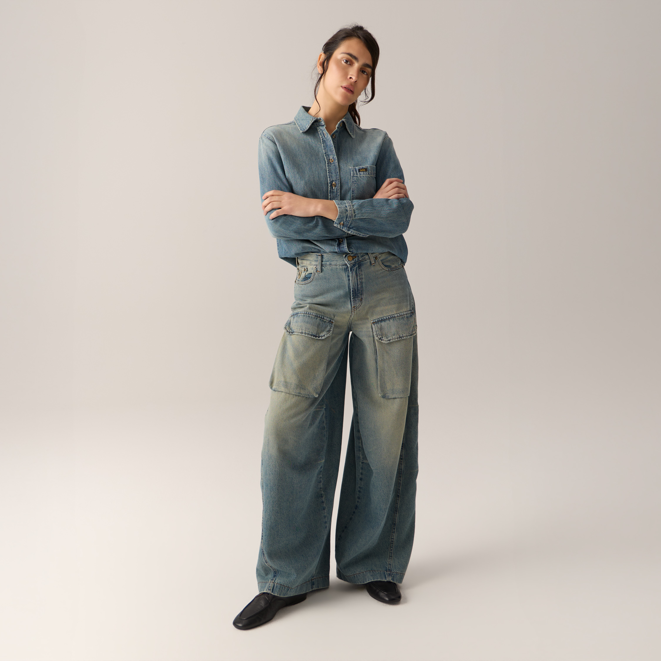 3577-8084AEREACARGO8084WILSONAIR3 Aerea Cargo Jeans - Vintage Stone - Afbeelding 1
