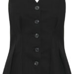 Evelina Shaped Top - Black