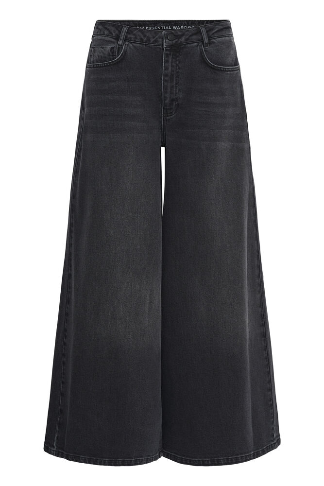 3915_9d8e889a-783f-4640-90a5-2cd9b15c751c Dicte Wide Jeans - Black Retro Wash - Afbeelding 1