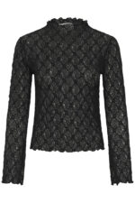 Etta Turtleneck Blouse - Black