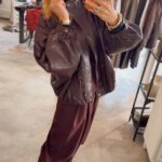 Faux Leather Jacket Frankie  - Burgundy