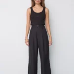 LunaCC Pleat Pants - Black