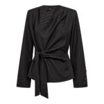 LunaCC Tie Blouse - Black