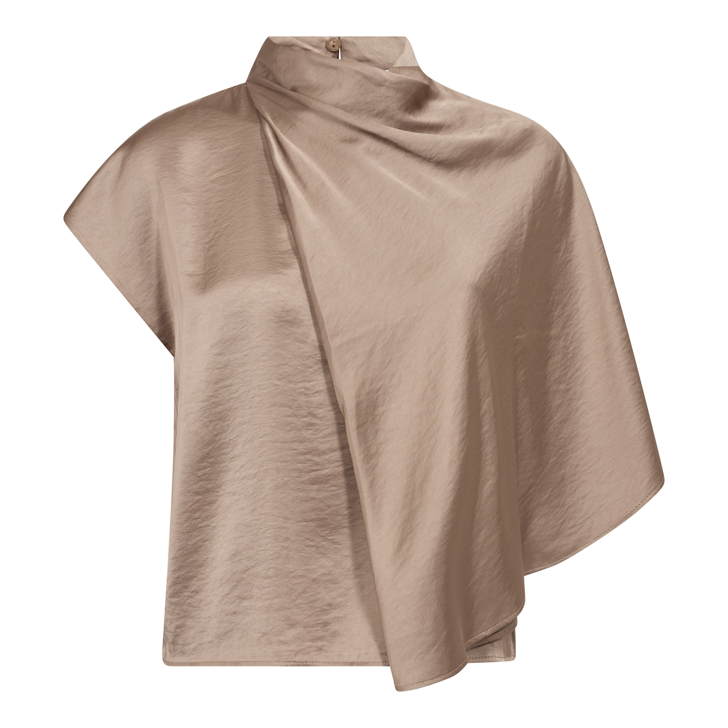 500522-Iduncc-Cape-SS-Blouse-20009-11 IdunCC Cape SS Blouse - Walnut - Afbeelding 1