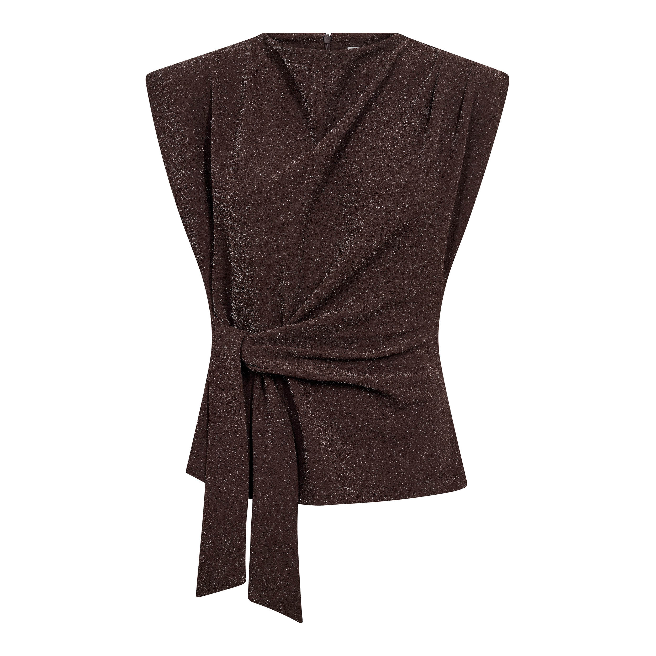 500547-EstiCC-Pleat-Top-20016-11 EstiCC Pleat Top - Bison - Afbeelding 1