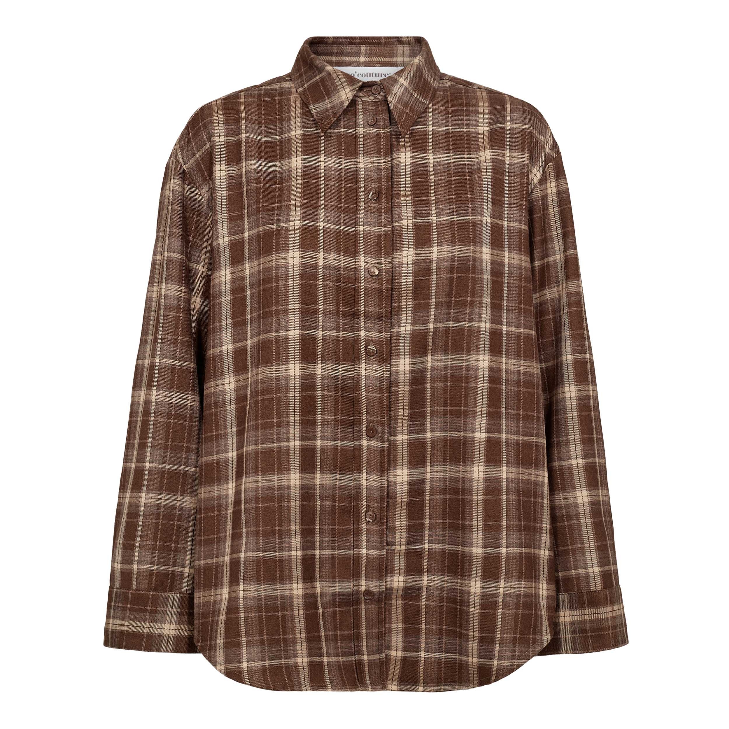 500564-DagnyCC-Shirt-20002-11 - Packshot DagnyCC Check Blouse - Brown - Afbeelding 1