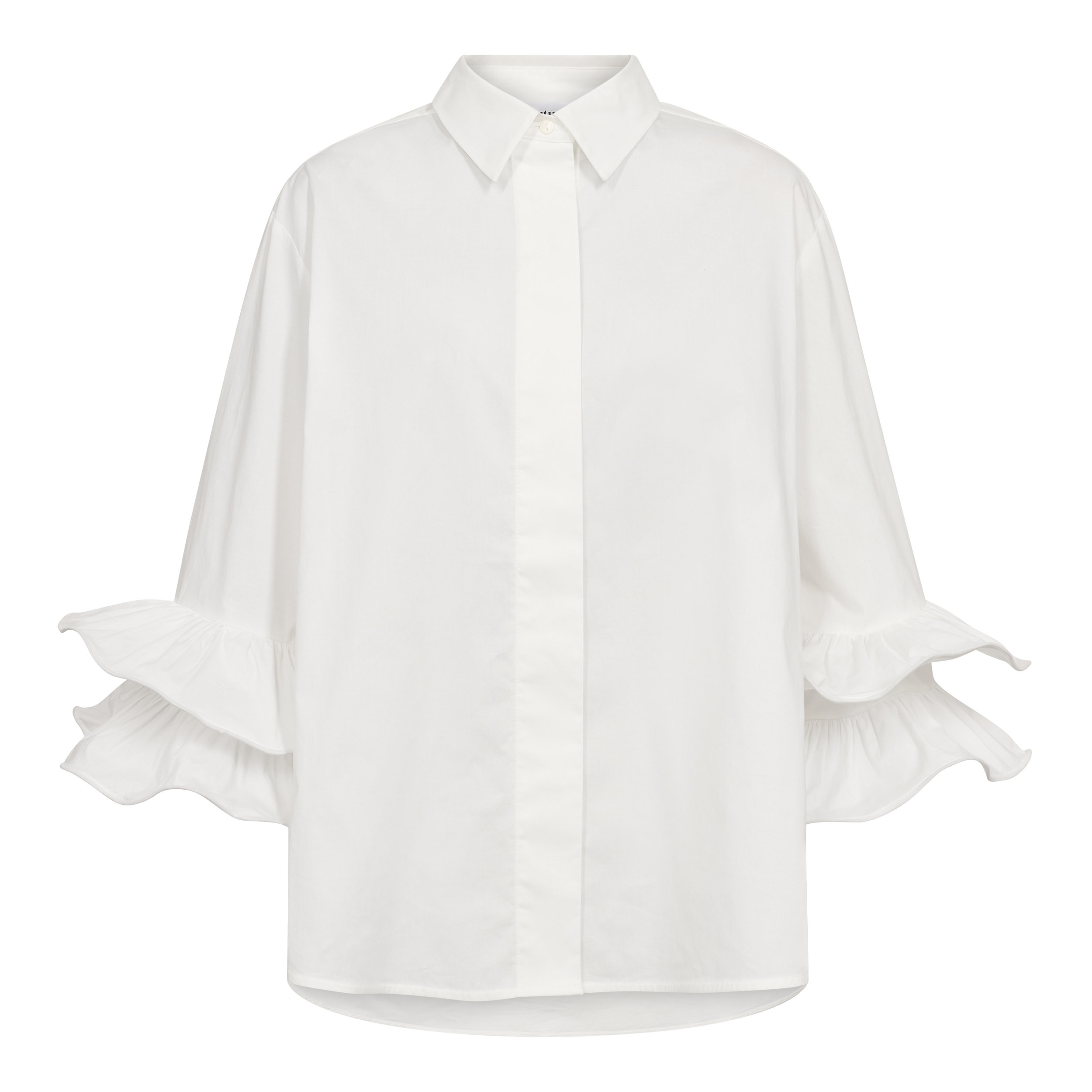 500609-HalenCC-Flare-Shirt-10001-11 - Packshot HalenCC Flare Shirt - White - Afbeelding 1
