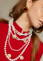 Bonnie Studio's - Royal Earrings - Gold/Red - Afbeelding 2