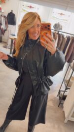Ryder Faux Leather jacket - Black - Afbeelding 4
