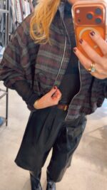Blake Check Bomber - Black - Afbeelding 3