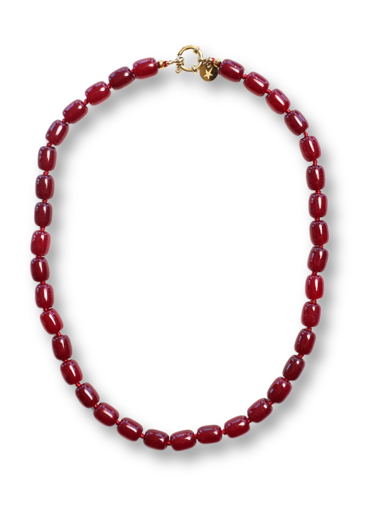 AW26-Packshots_75 Bonnie Studio's - Phil Necklace - Burgundy - Afbeelding 1
