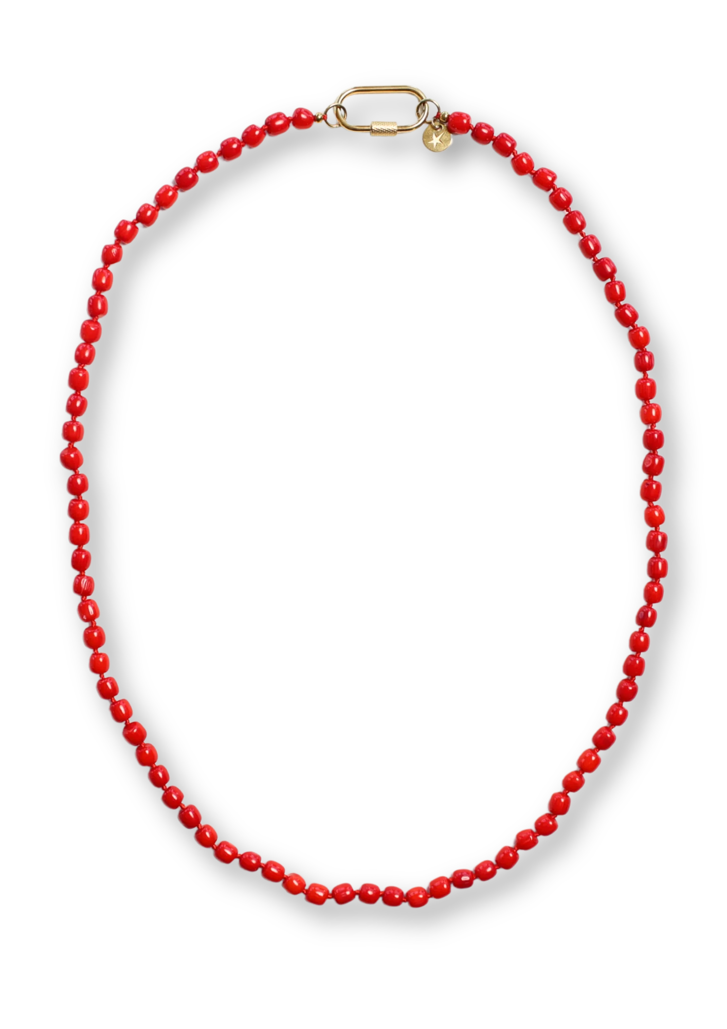 AW26-Packshots_83 Bonnie Studio's - Tommy Knotted Necklace - Red - Afbeelding 1