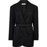 Premiere Oversize Belt Blazer - Black