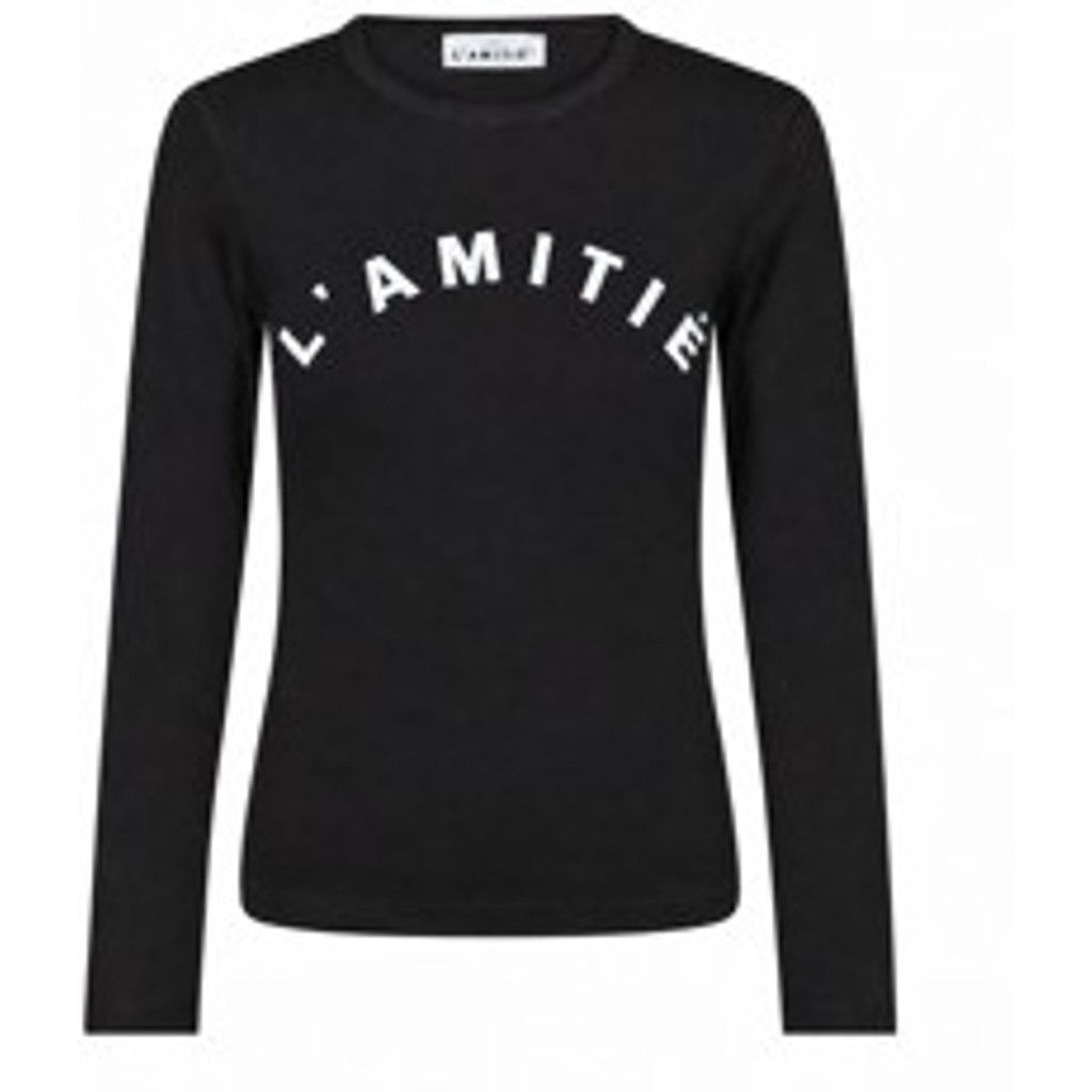 HL10850_Black Clean LS Logo Tee - Black - Afbeelding 1