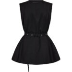 Premiere Peplum Belt Vest - Black - Afbeelding 2