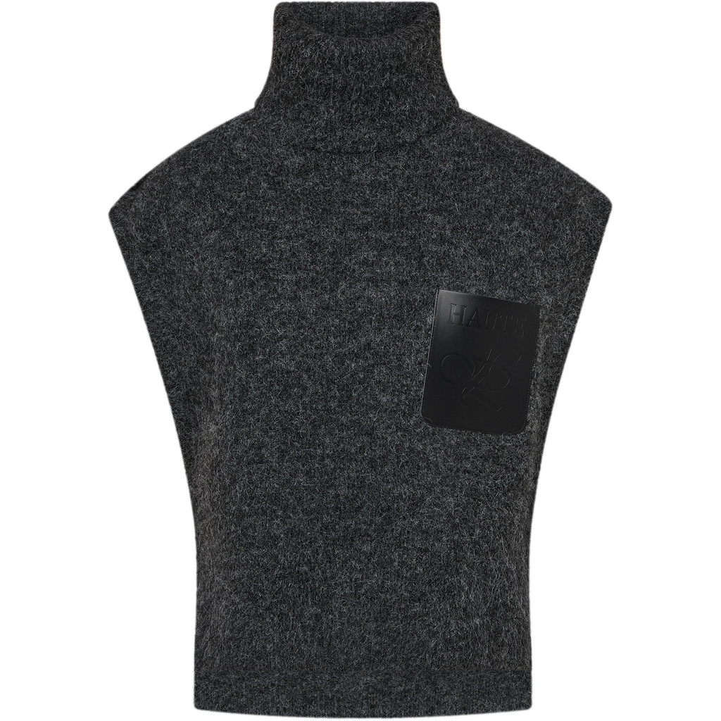 HL10978_AntracitMelange_1 Darcia Pocket Knit Vest - Antracit Melange - Afbeelding 1