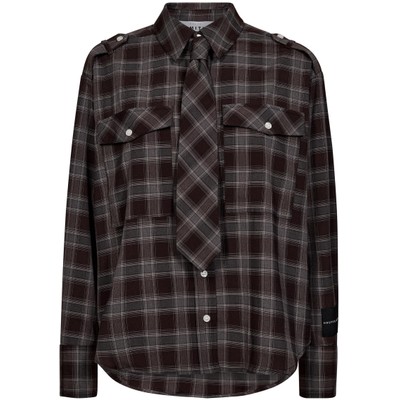 HL11175_Mocca Robin Tie Check Shirt - Mocca - Afbeelding 1