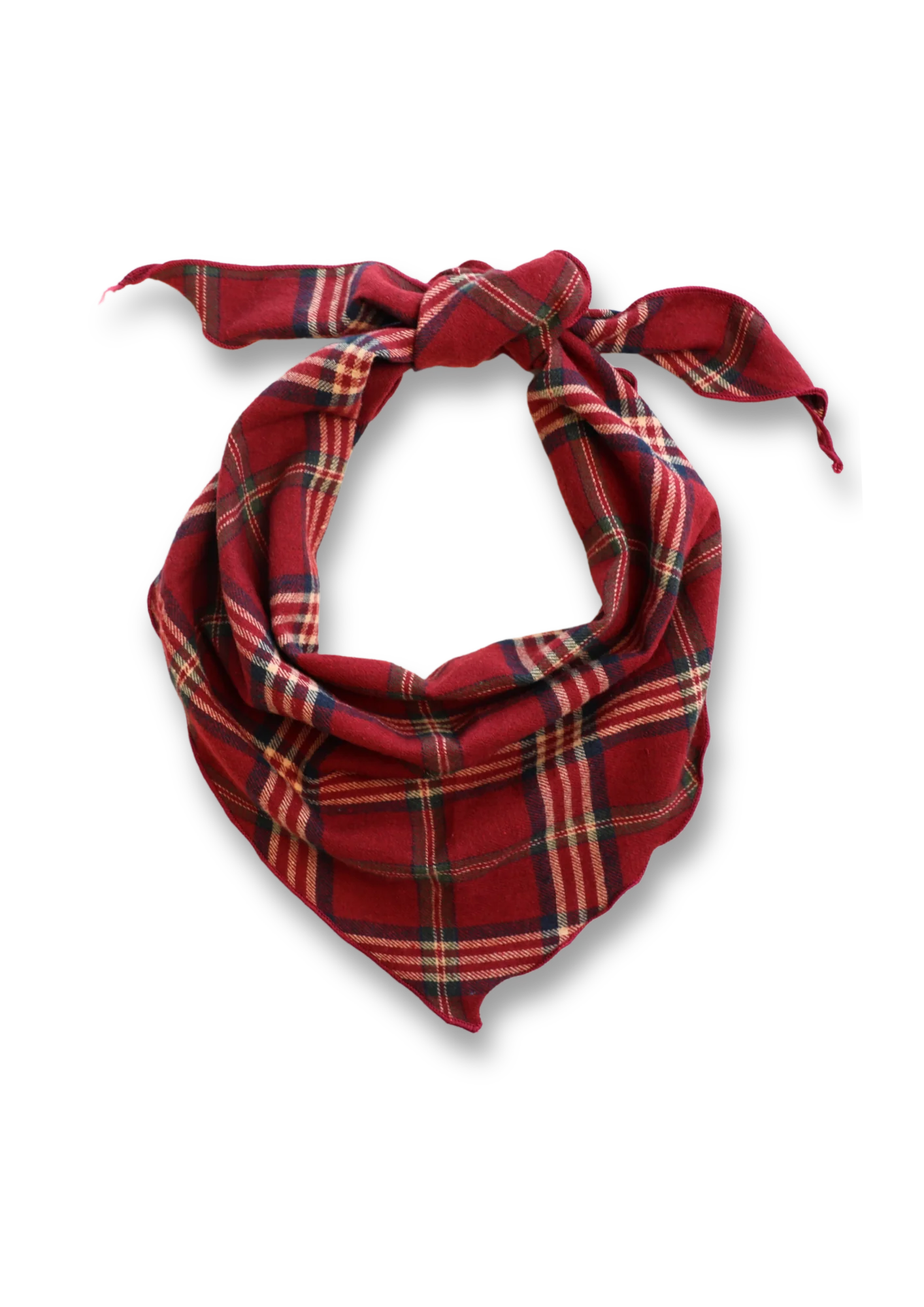 PlaidScarfBurgundy Bonnie Studio's - Plaid Scarf - Red - Afbeelding 1