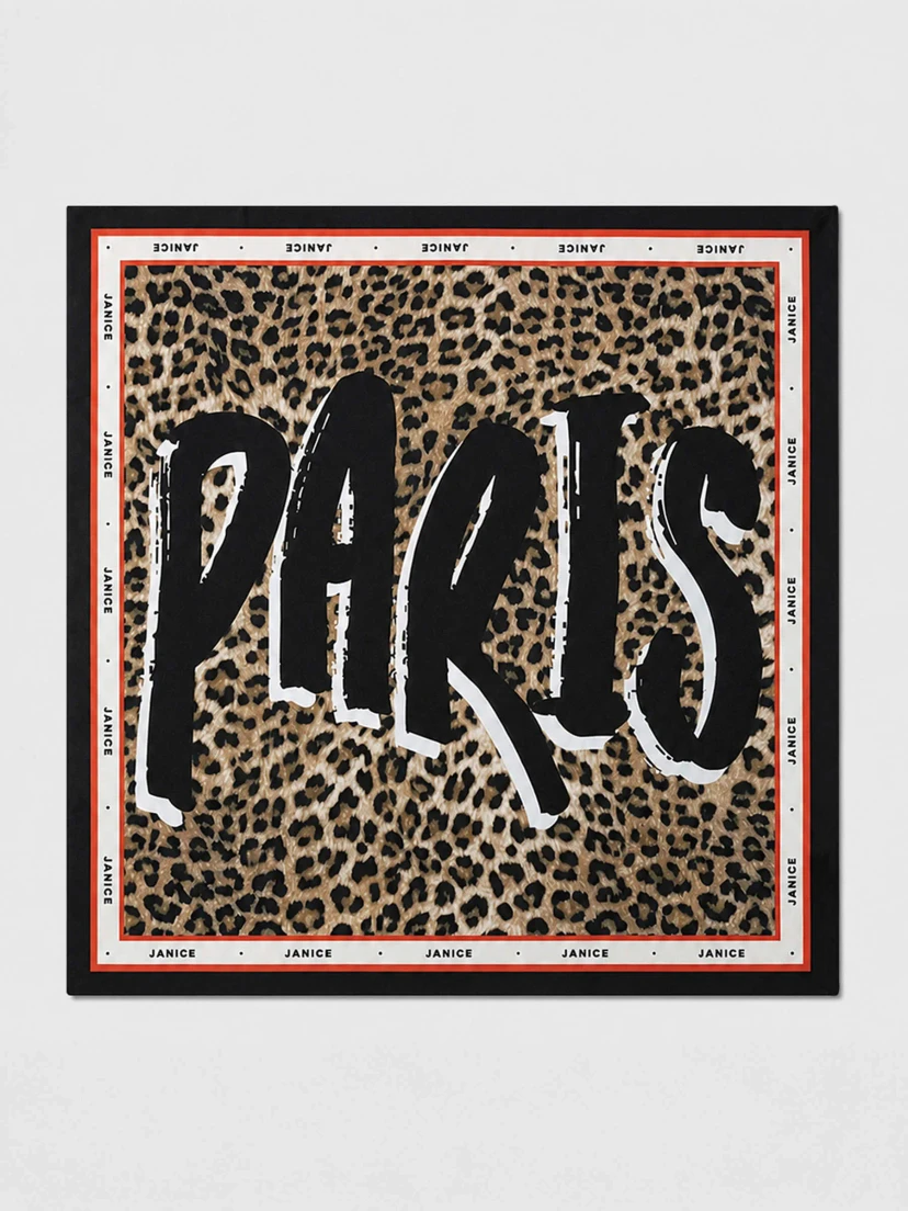 panterprint-zijden-sjaal-dames-effron-bruin-04 Effron Silk Scarf #1 - Afbeelding 1