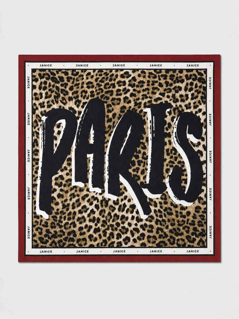 panterprint-zijden-sjaal-dames-effron-rood-03 Effron Silk Scarf #3 - Afbeelding 1