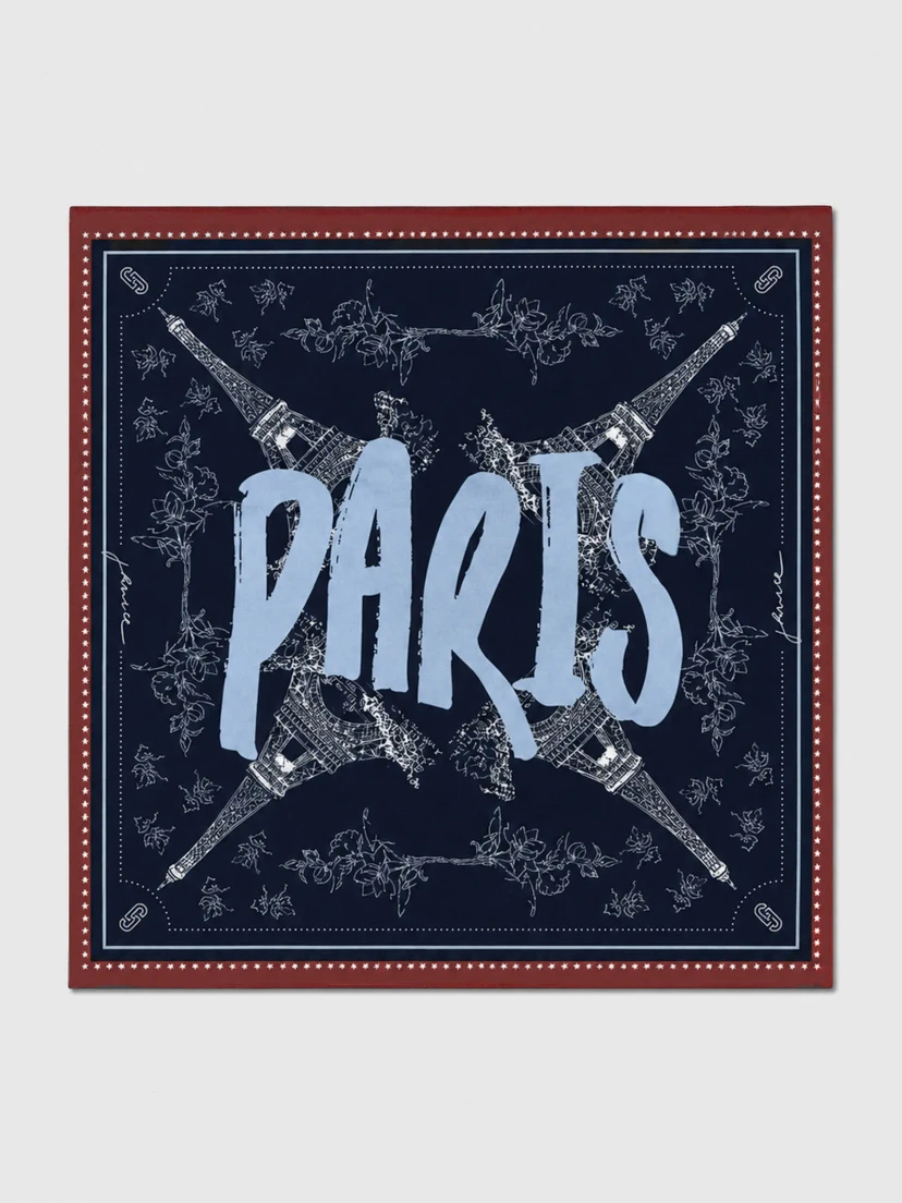 zijden-sjaal-dames-effron-paris-blauw-04 Effron Silk Scarf #4 - Afbeelding 1